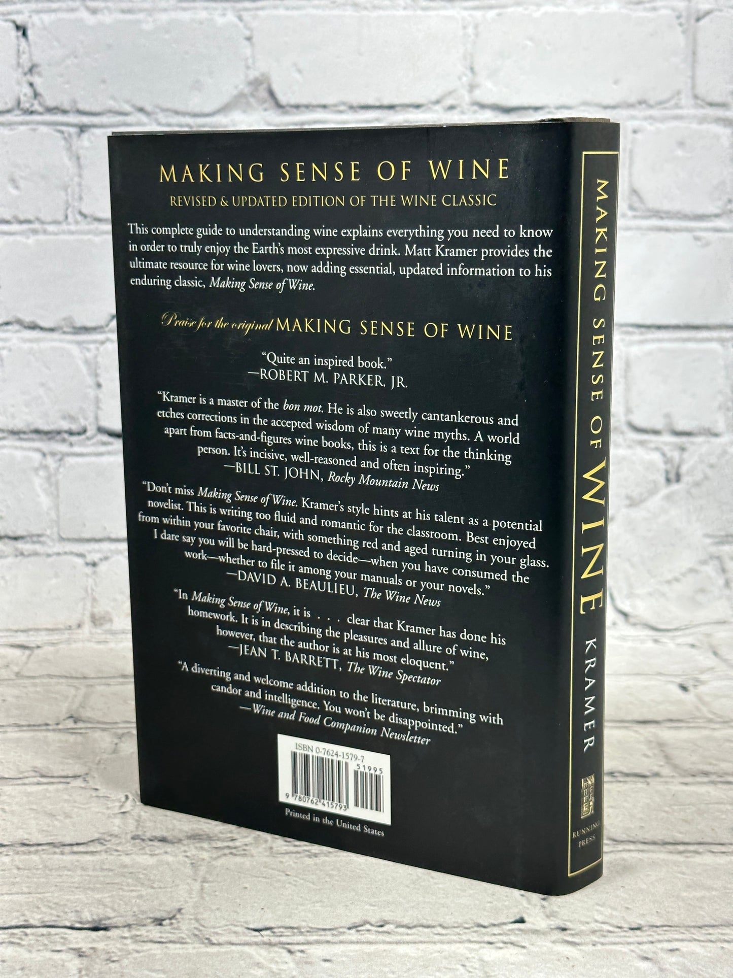 Making Sense of Wine by Kramer, Matt [2003 · First Printing]