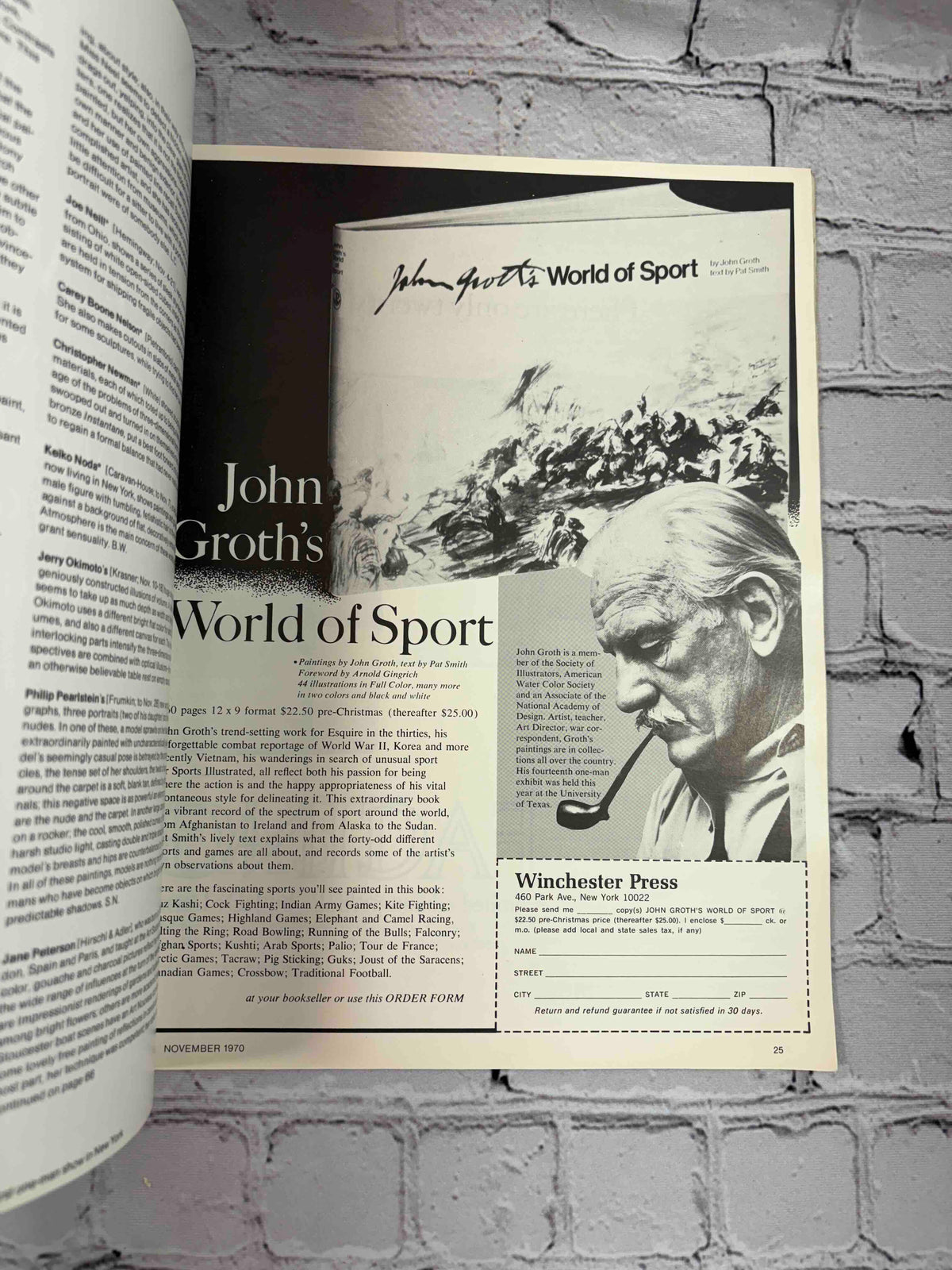 Artnews Magazine (November 1970)