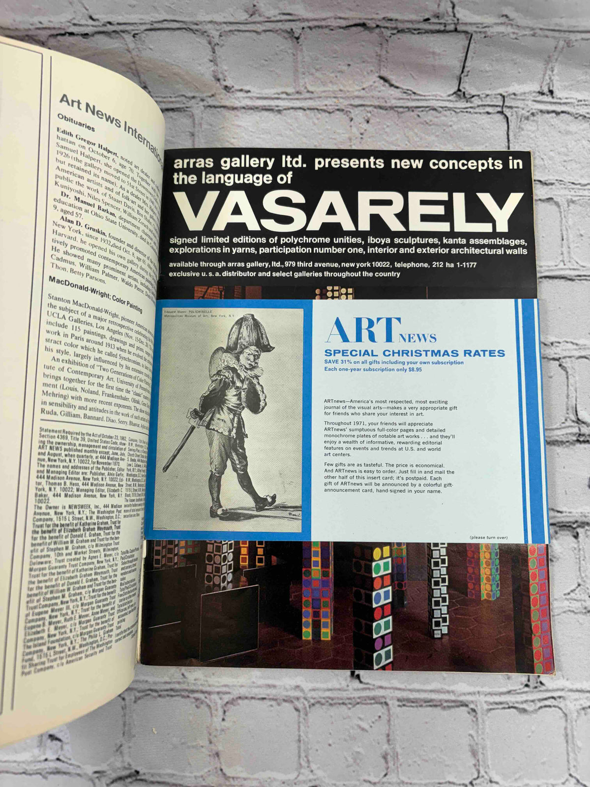 Artnews Magazine (November 1970)
