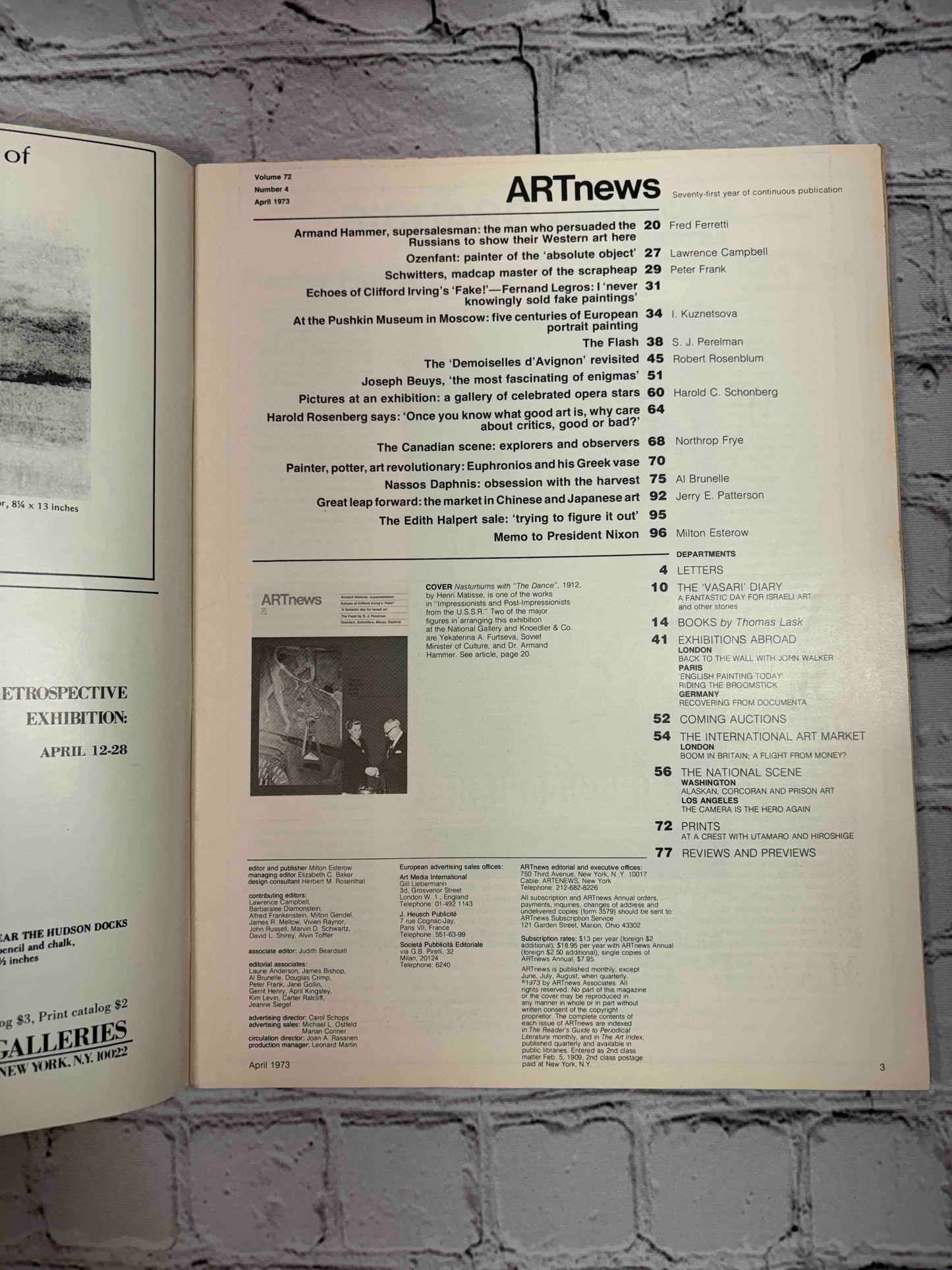 Artnews Magazine (April 1973)