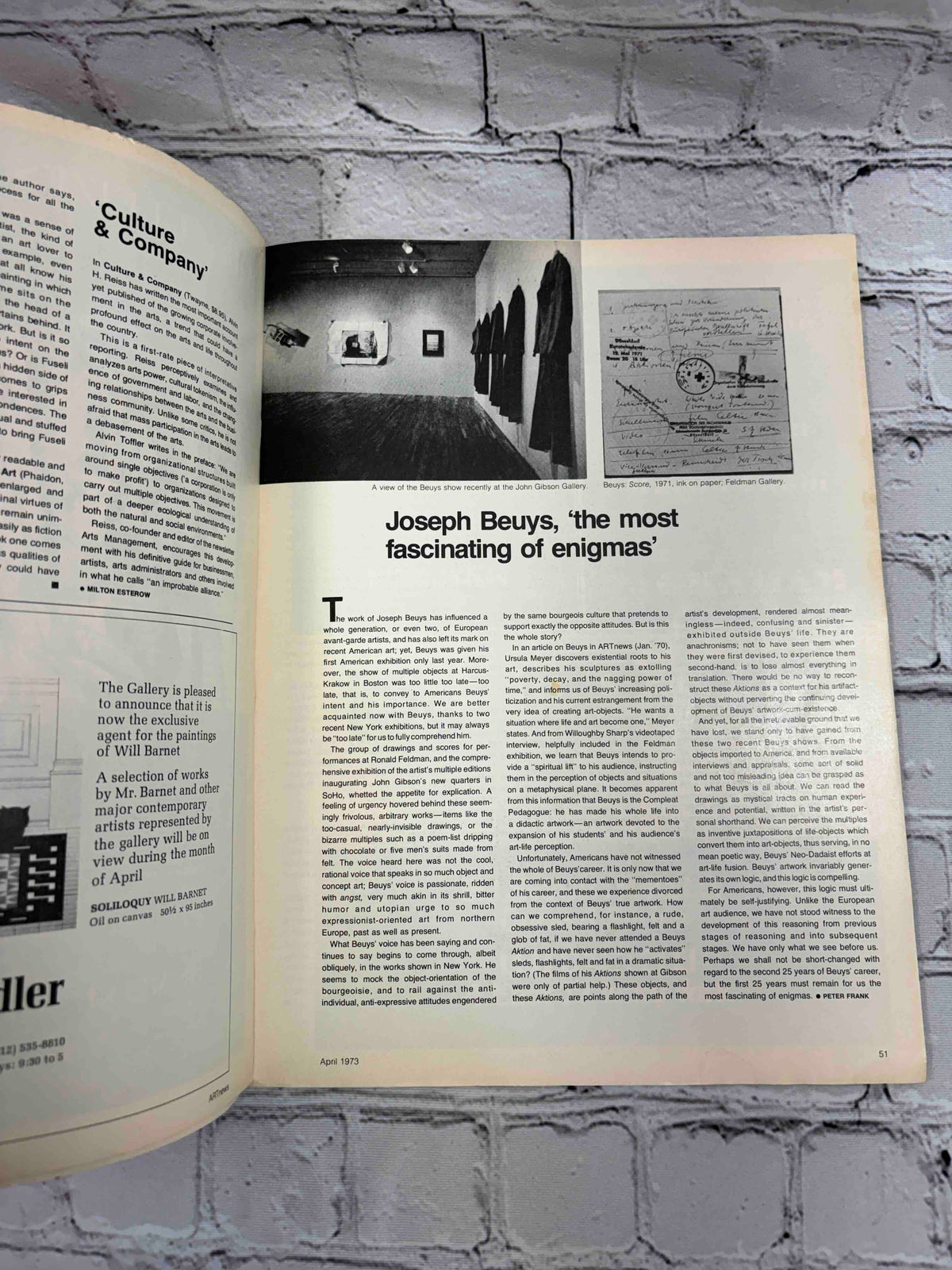 Artnews Magazine (April 1973)