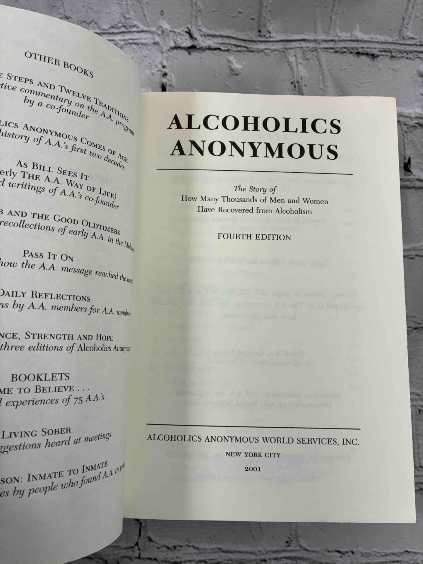 Alcoholics Anonymous Big Book