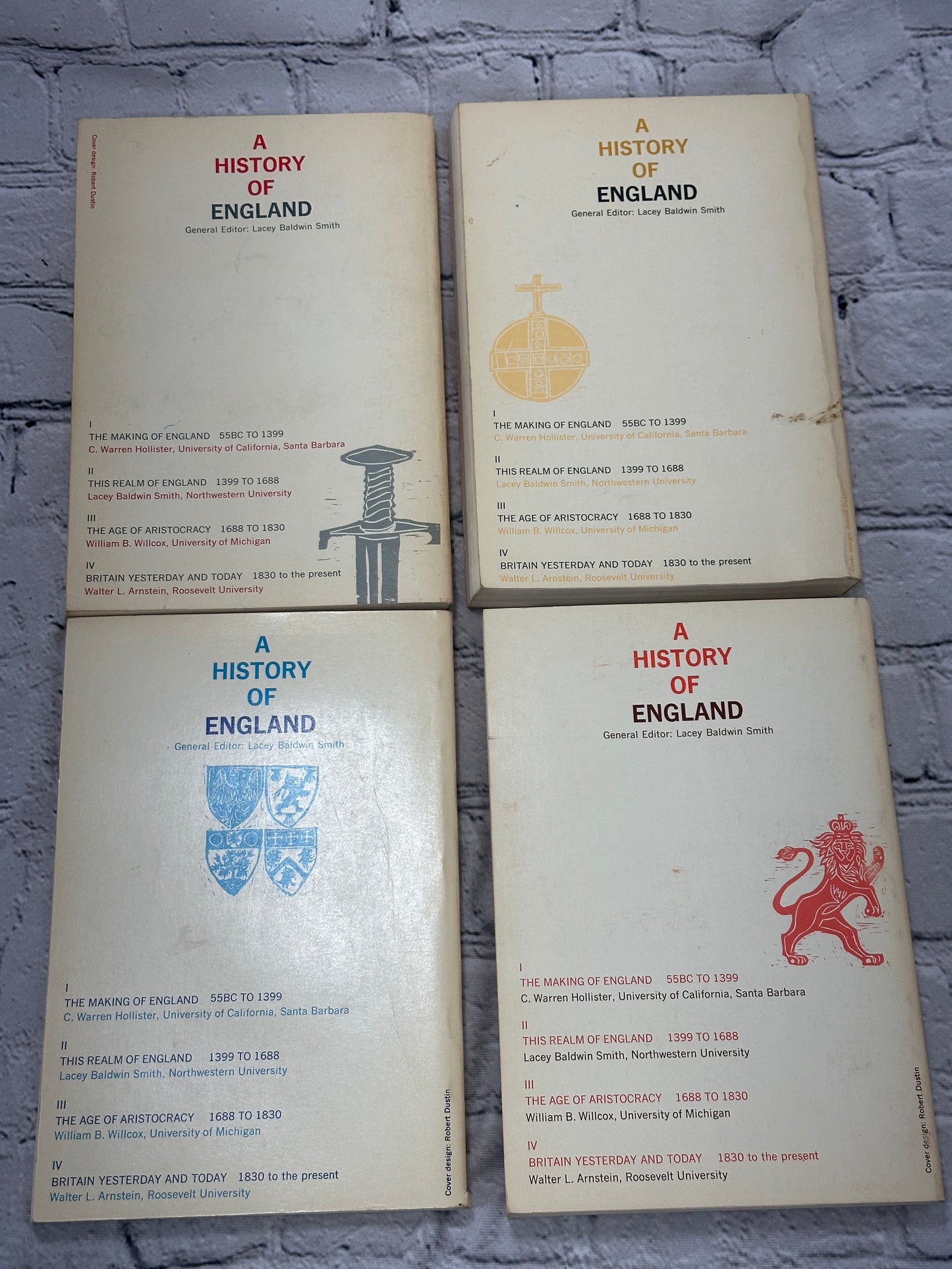 A History of England by general editor Lacey Baldwin Smith [4 Volume Set · 1966]