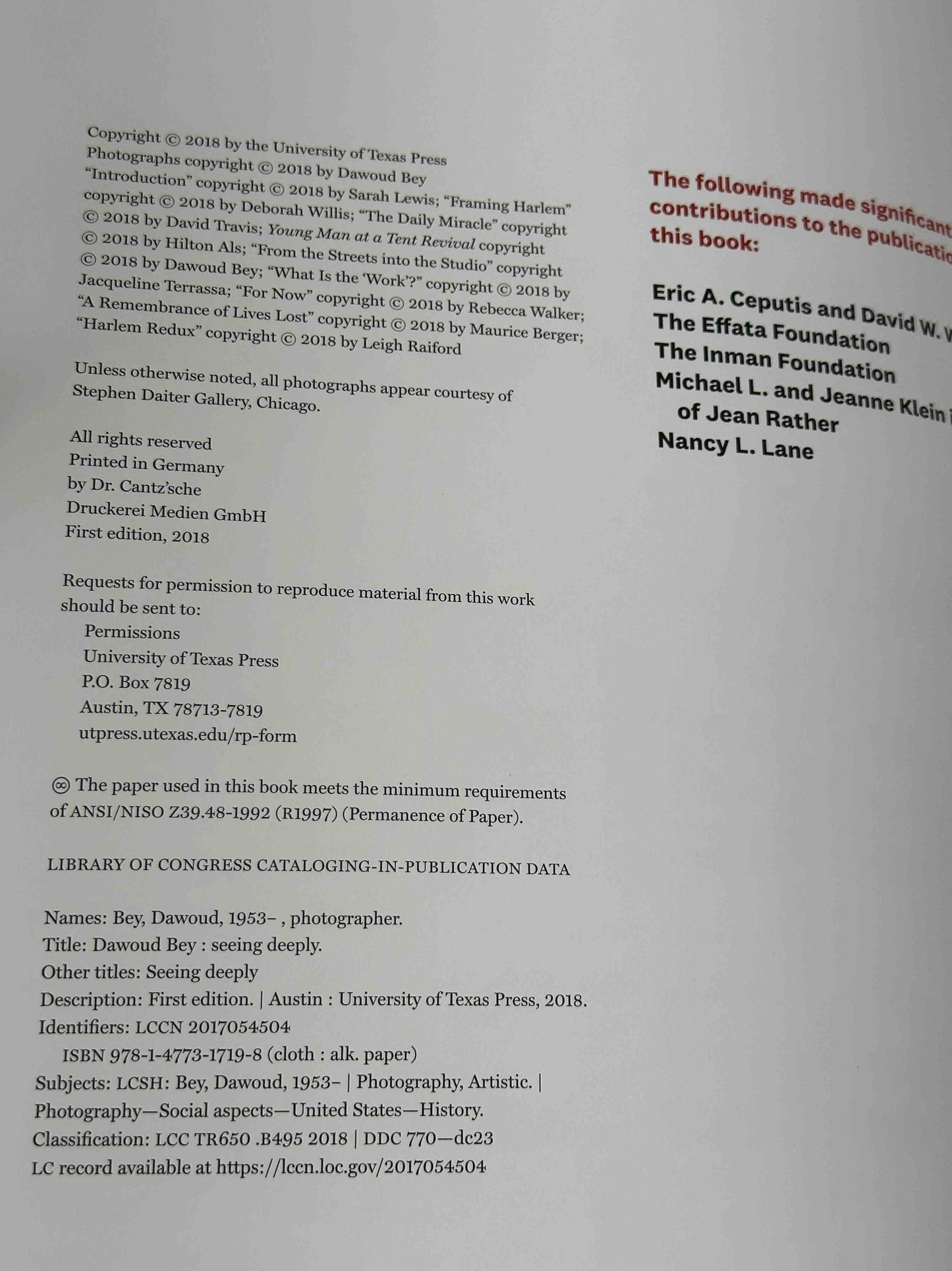 Dawoud Bey: Seeing Deeply