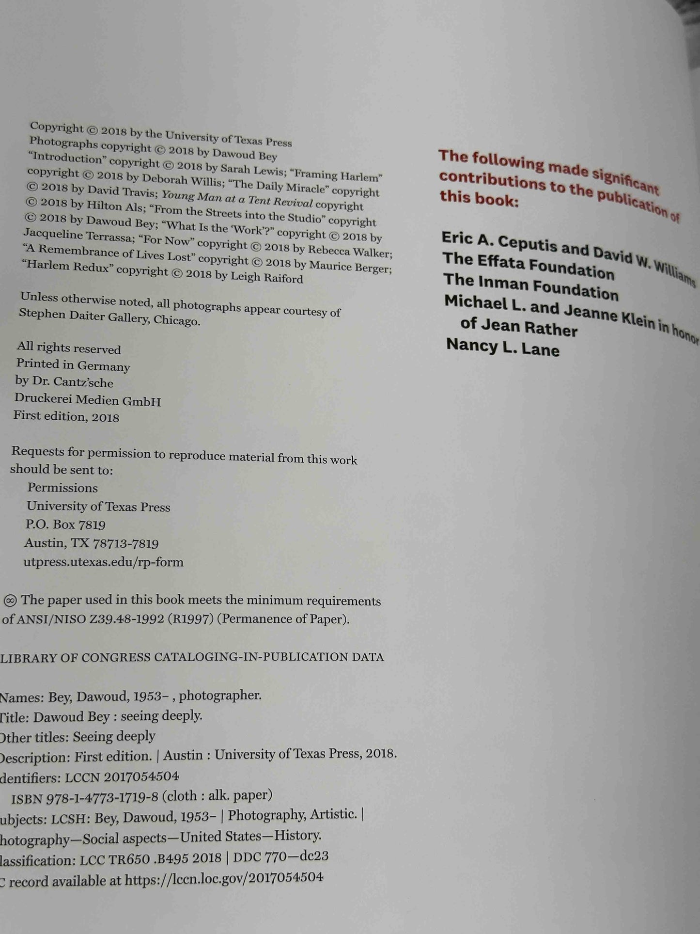 Dawoud Bey: Seeing Deeply