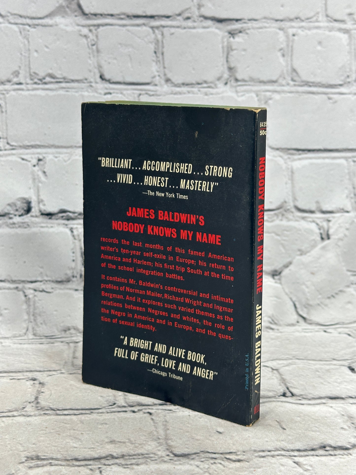 Nobody Knows my Name  by James Baldwin [Dell · First Print · 1963]