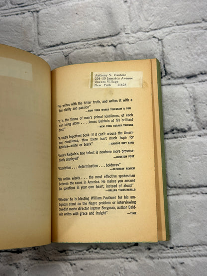 Nobody Knows my Name  by James Baldwin [Dell · First Print · 1963]