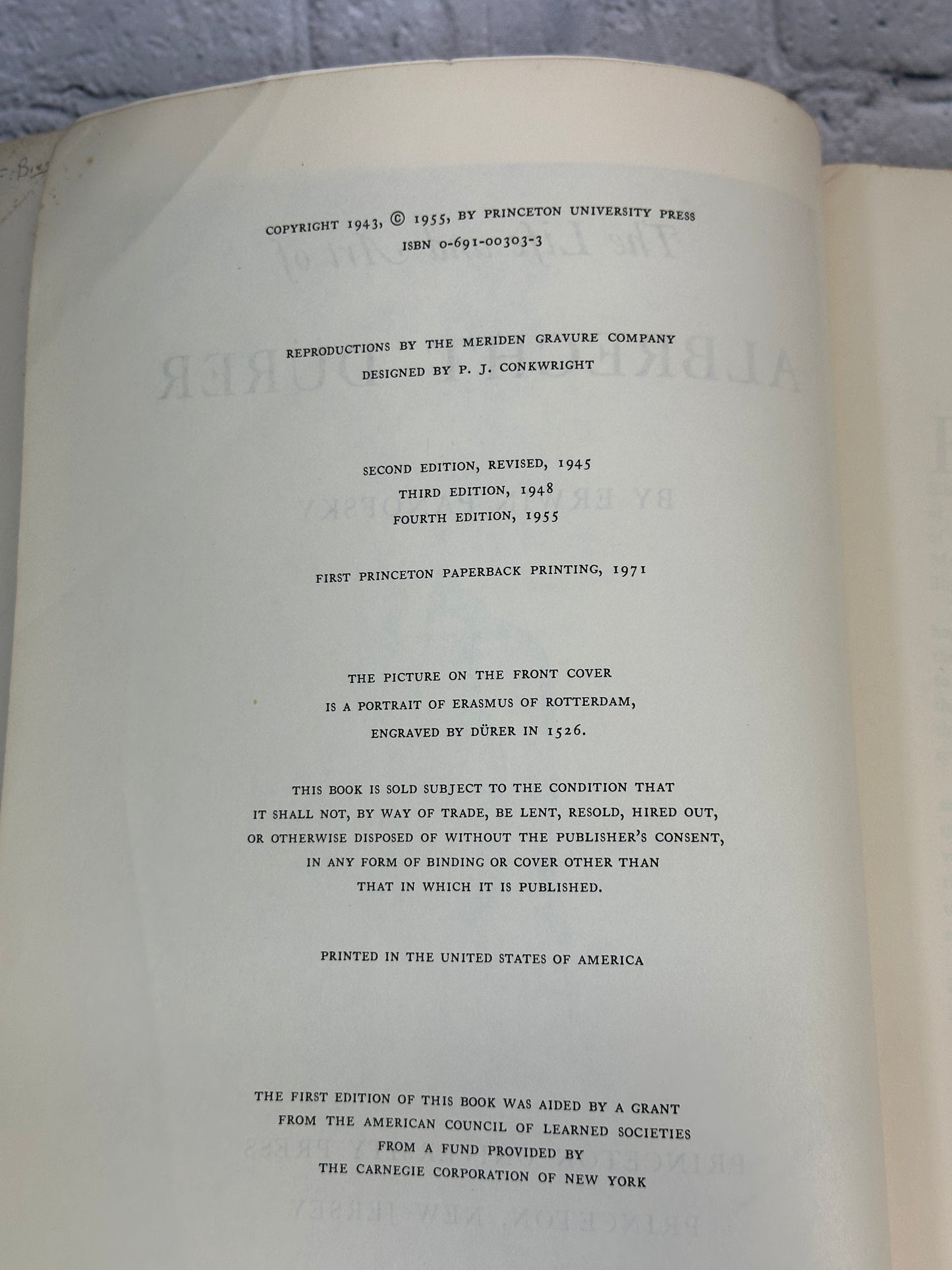 The Life and Art of Albrecht Durer by Erwin Panofsky [1971 · First PB Printing]