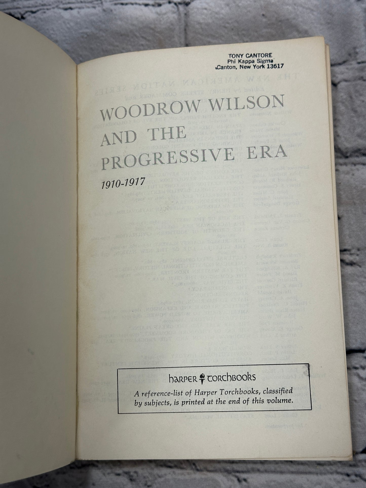 Woodrow Wilson and the Progressive Era by Arthur Link [1963]