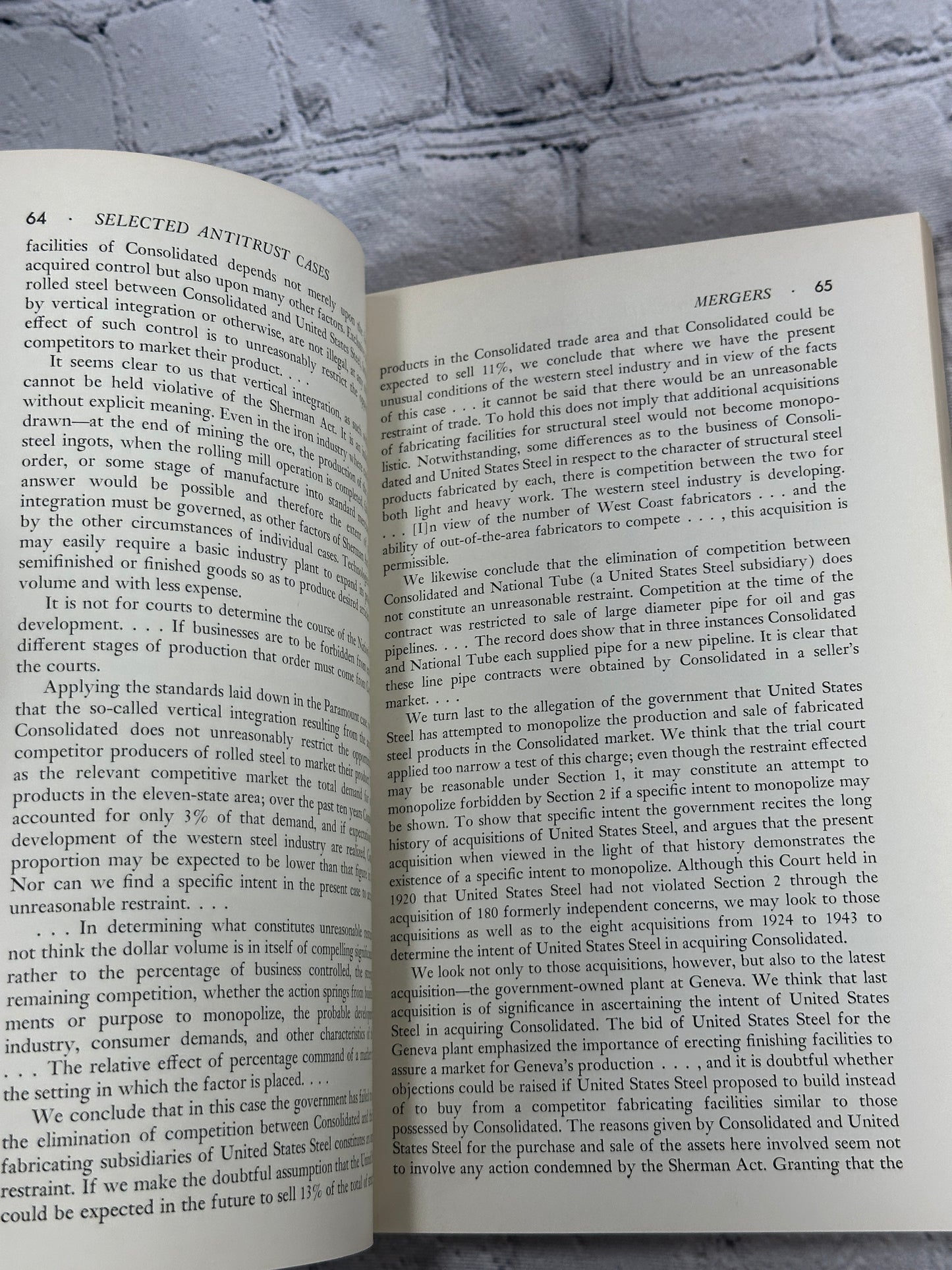 Selected Antitrust Cases  Landmark Decisions By Irwin Stelzer [1967]