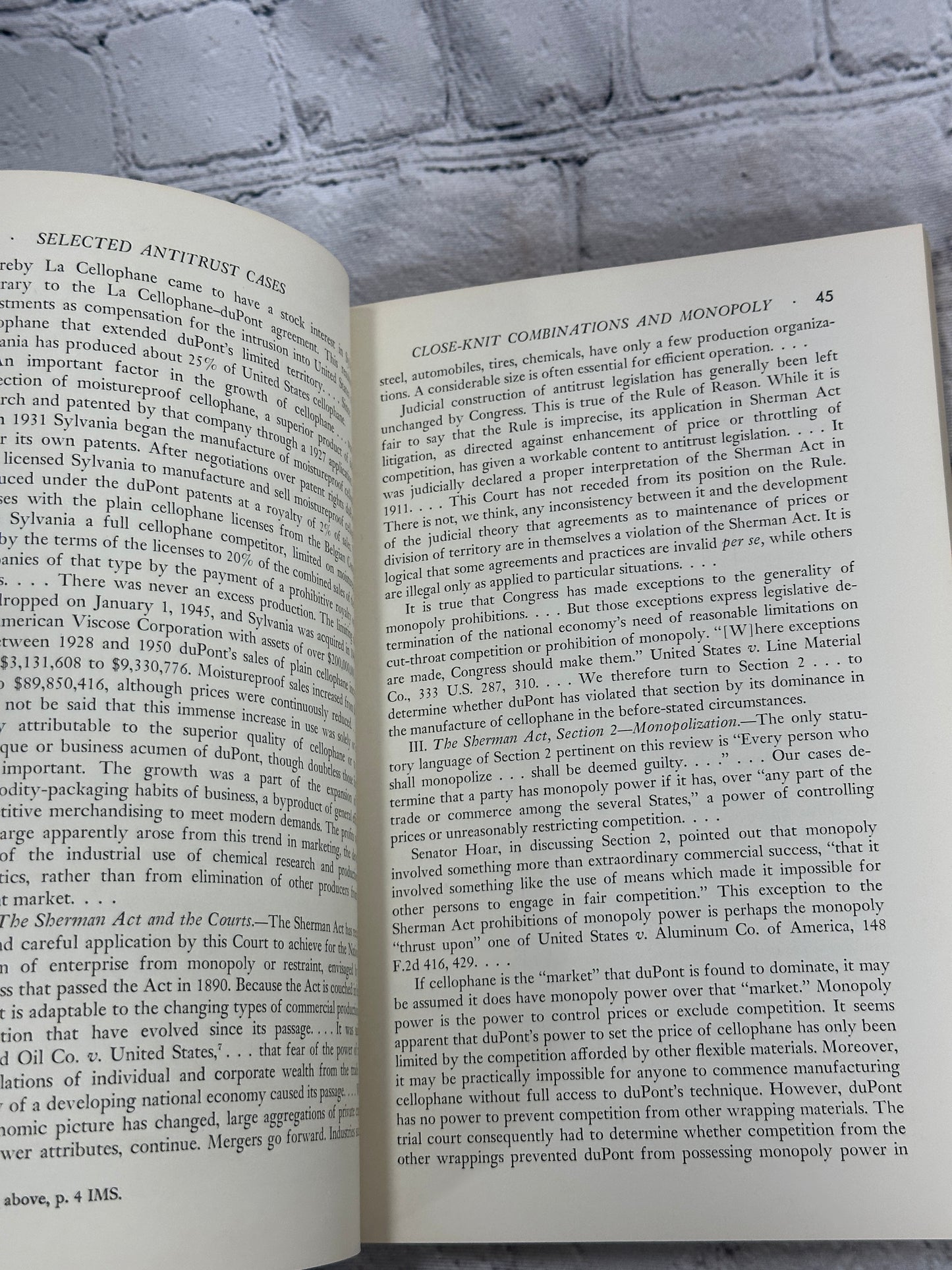 Selected Antitrust Cases  Landmark Decisions By Irwin Stelzer [1967]