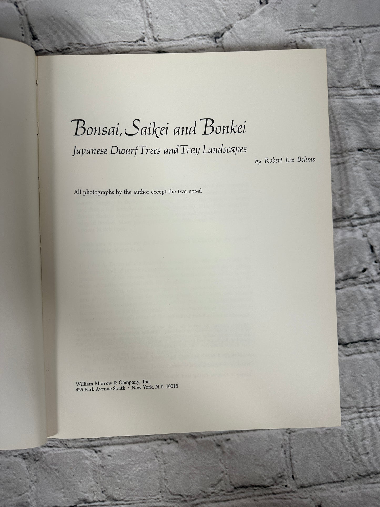 Bonsai, Saikei and Bonkei  by Robert Lee Behme [1969]