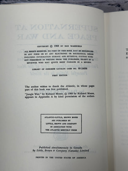 Supernation at Peace and War by Dan Wakefield [First Edition · 1968]