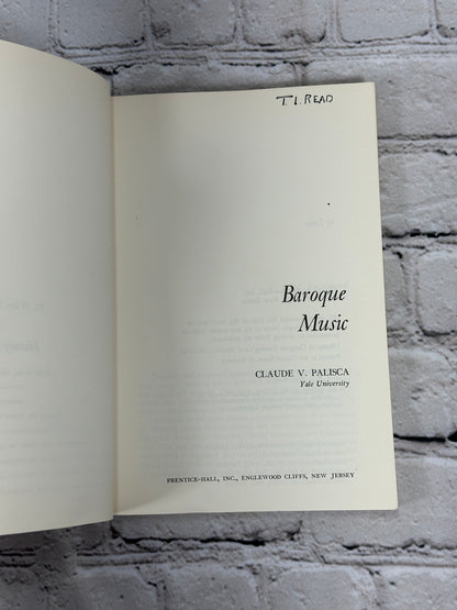 Broque Music by Claude V. Palisca [Prentice Hall History of Music · 1968]