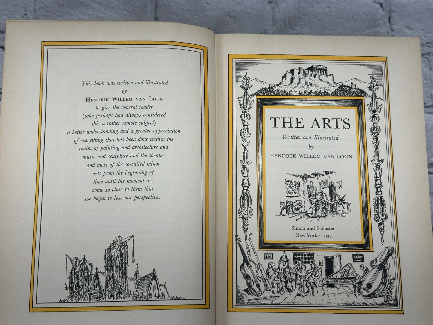 The Arts By Hendrik Willem Van Loon   [1st Edition · 1st Printing · 1937]