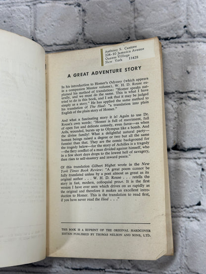 The Iliad by Homer  [Mentor Classic  · 1962]