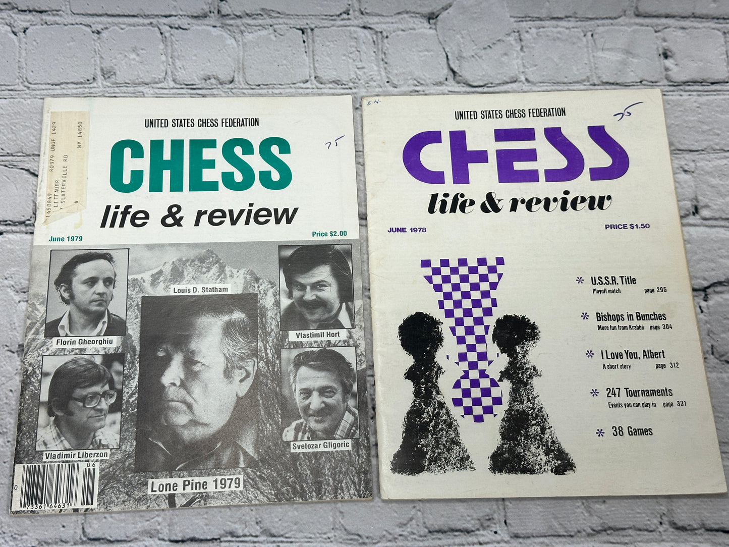 Chess Life & Review 1978 - 1979 + Chess Life 1980 [Lot of 9 Magazines]