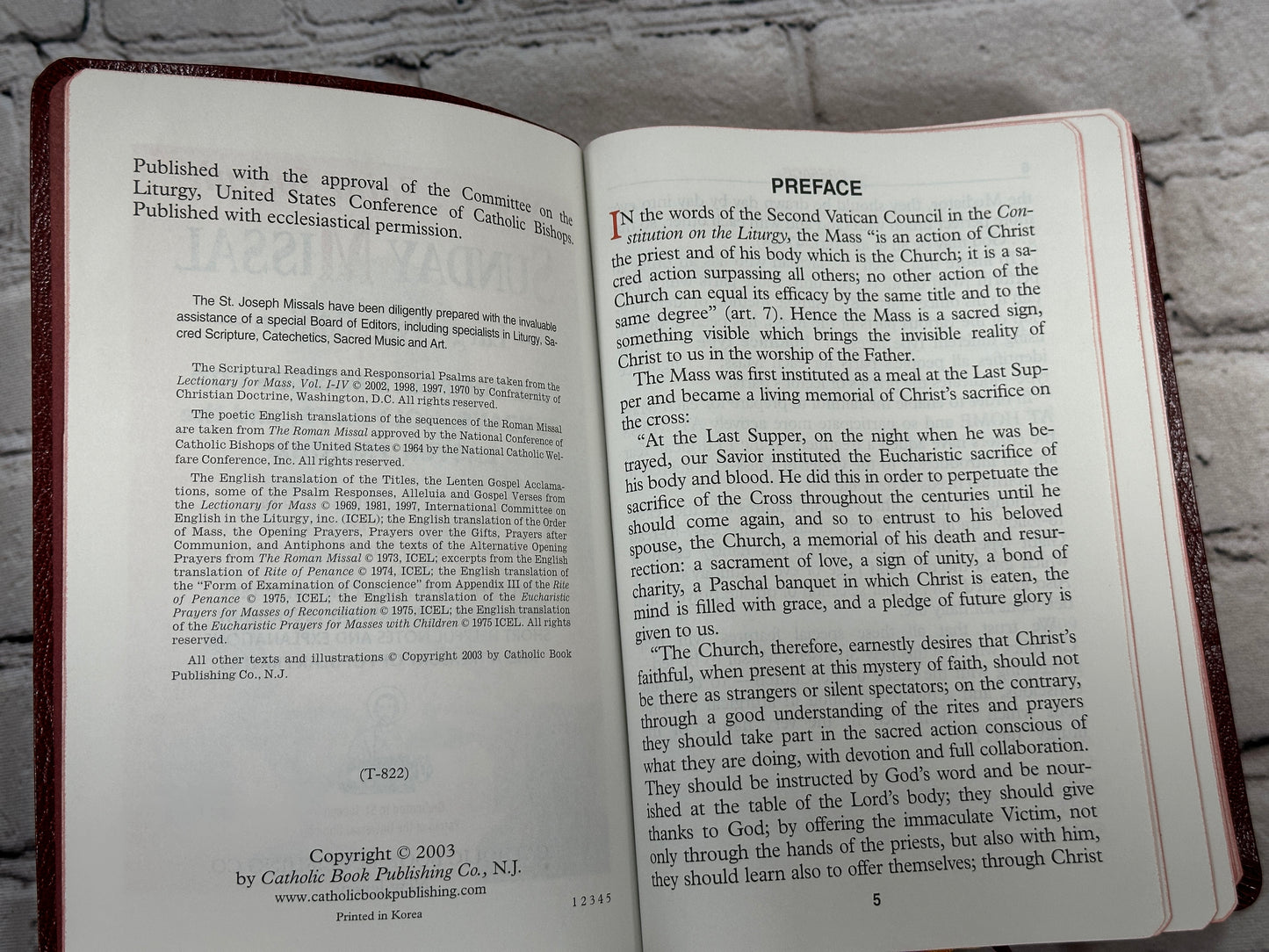 New... Saint Joseph Sunday Missal [Complete · Giant Type Edition · 2003]