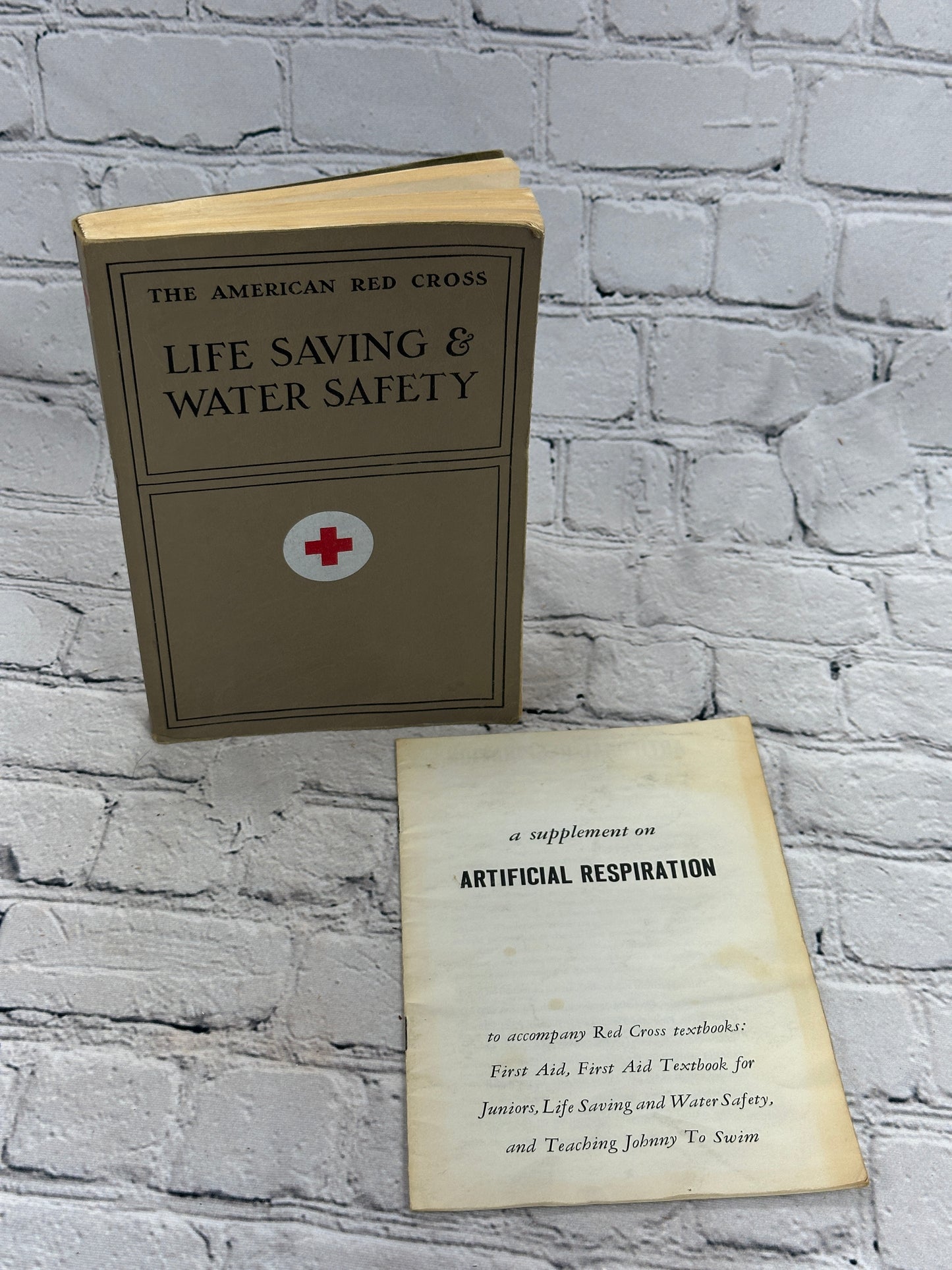 Life Saving and Water Safety Book w/ Supplement by The American Red Cross [1956]