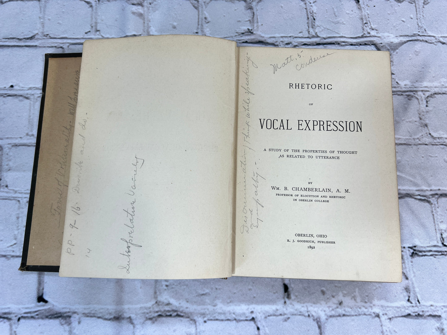 Rhetoric of Vocal Expression: A Study of the Properties of Thought as Related to Utterance [1st Ed. · 1892]