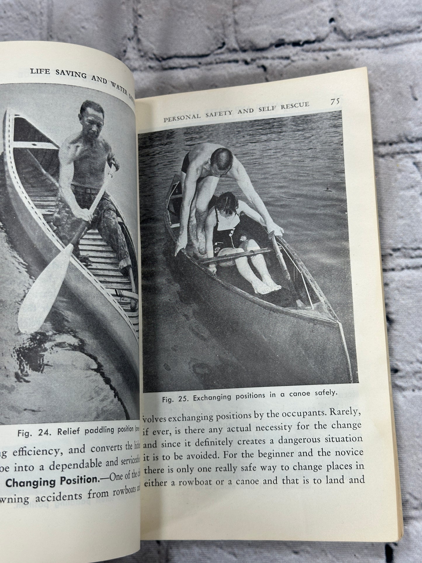 Life Saving and Water Safety Book w/ Supplement by The American Red Cross [1956]