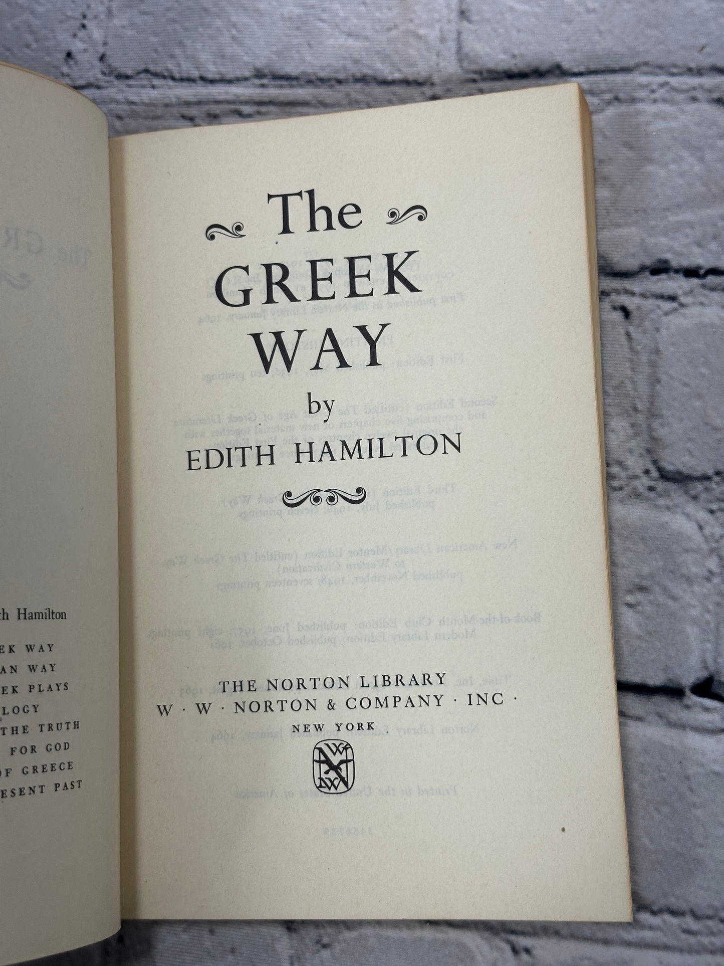 The Greek Way by Edith Hamilton [1964]