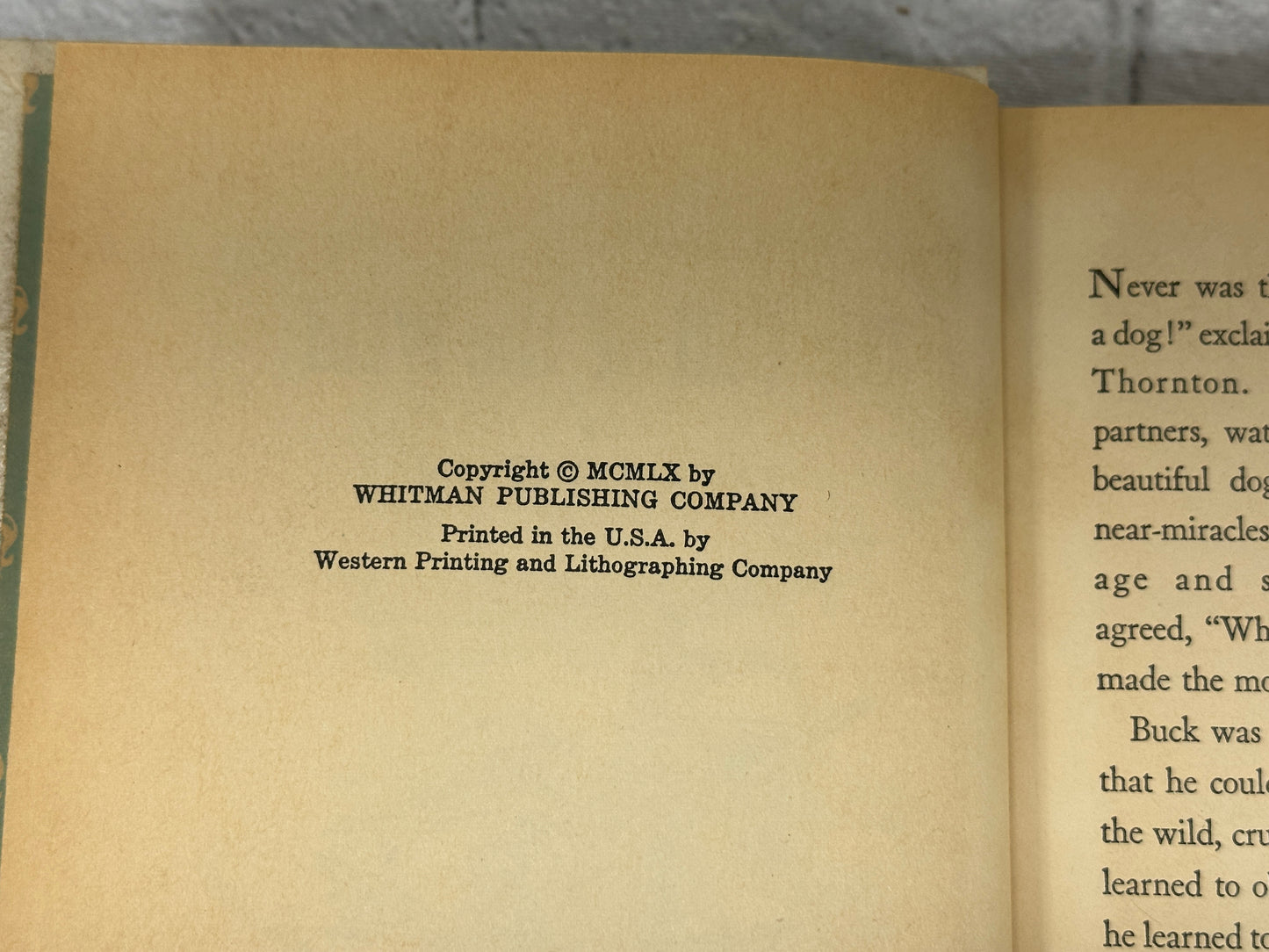 The Call of the Wild by Jack London [1960 · Whitman Publising]