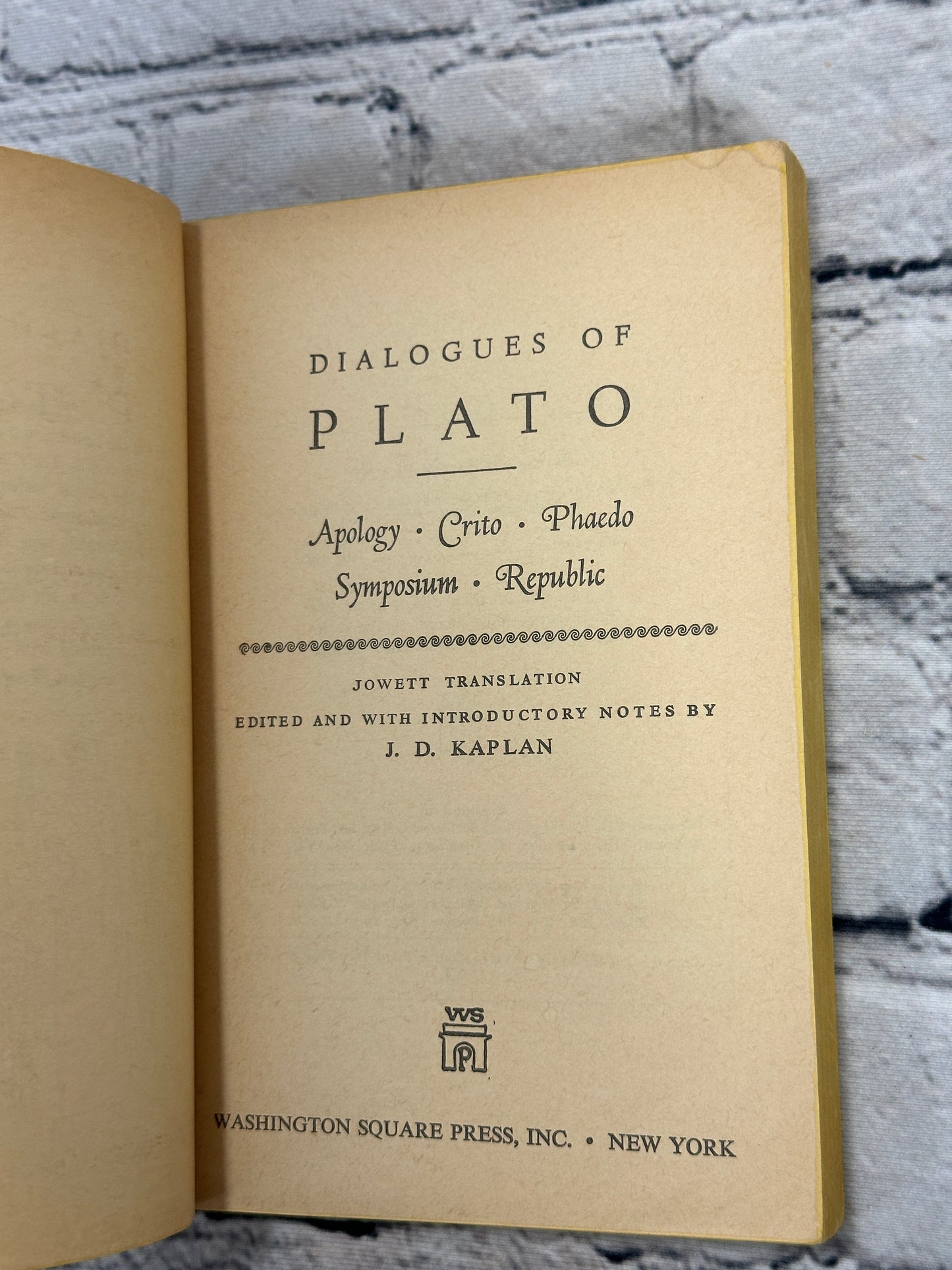 Dialogues Of Plato [Washington Square Press · 1963]