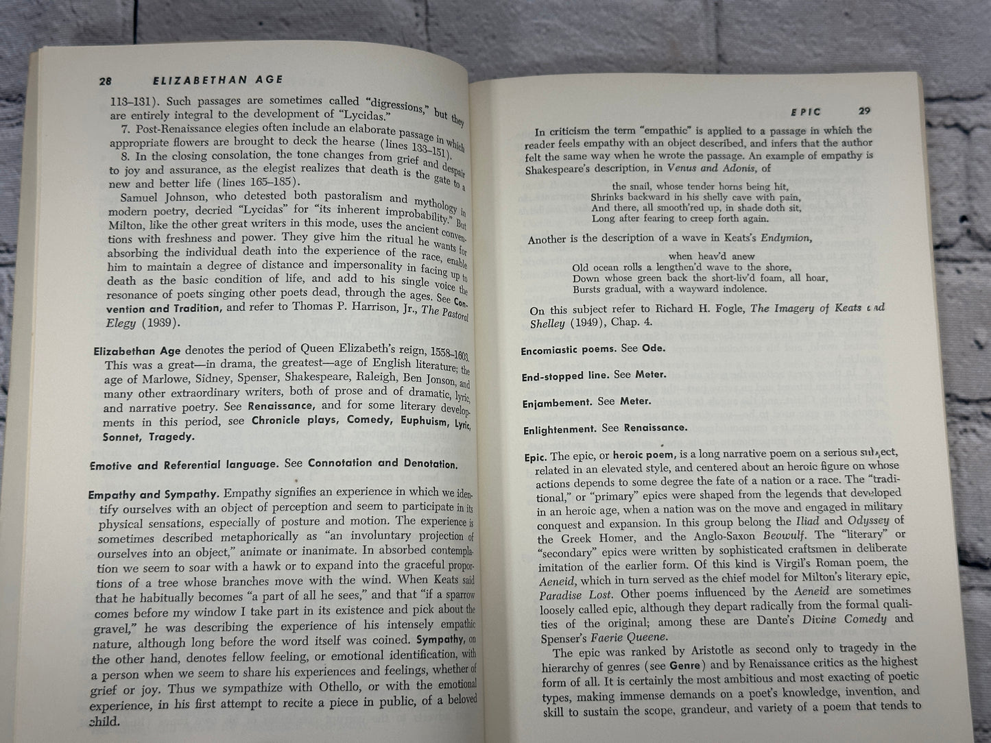 A Glossary of Literary Terms by M.H. Abrams [1966]