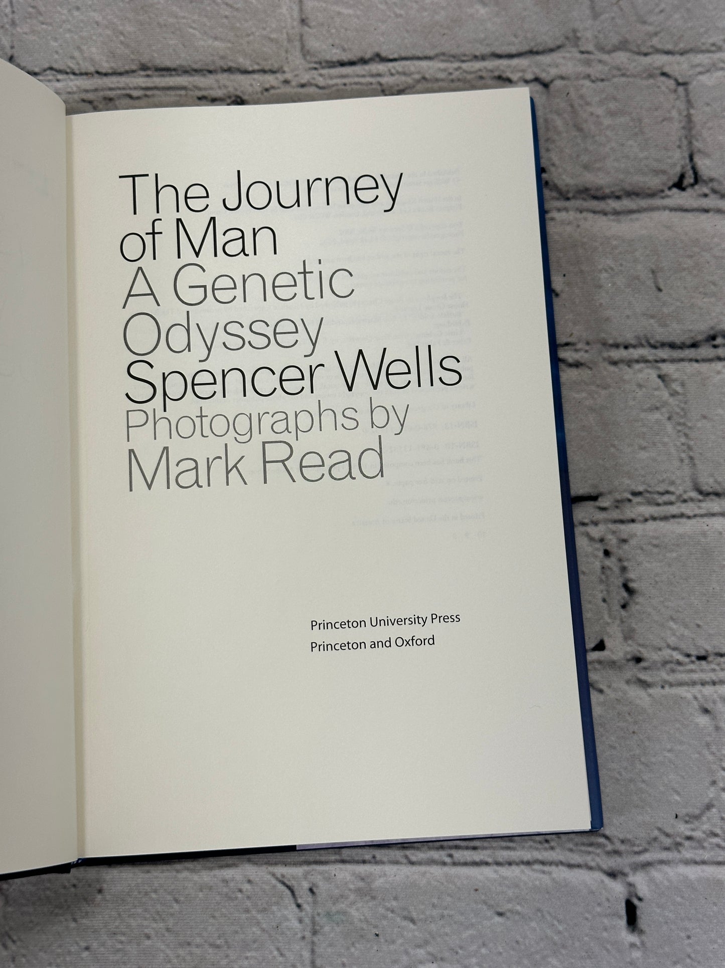 The Journey of Man: A Genetic Odyssey by Spencer Wells [2002 · Signed]