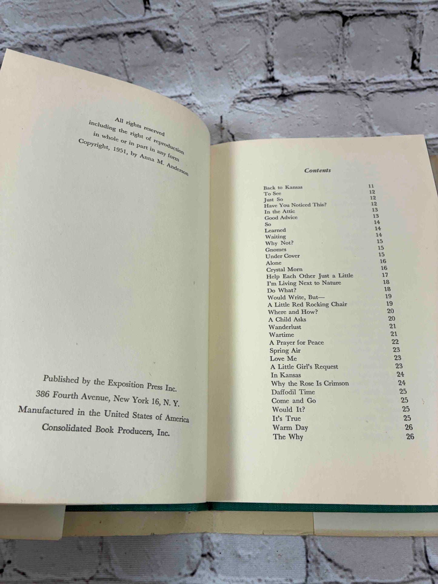 Back to Kansas and other poems