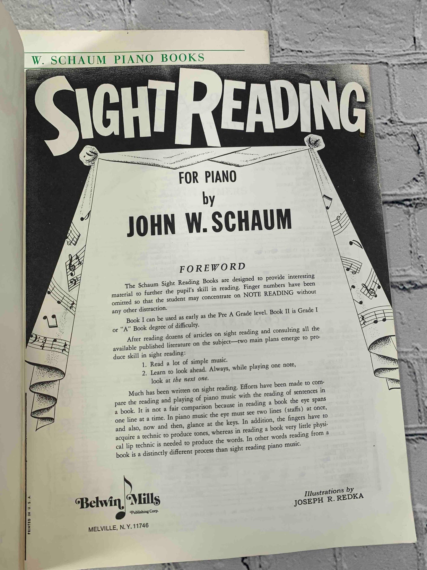 Sight Reading for Paino Book One & Two