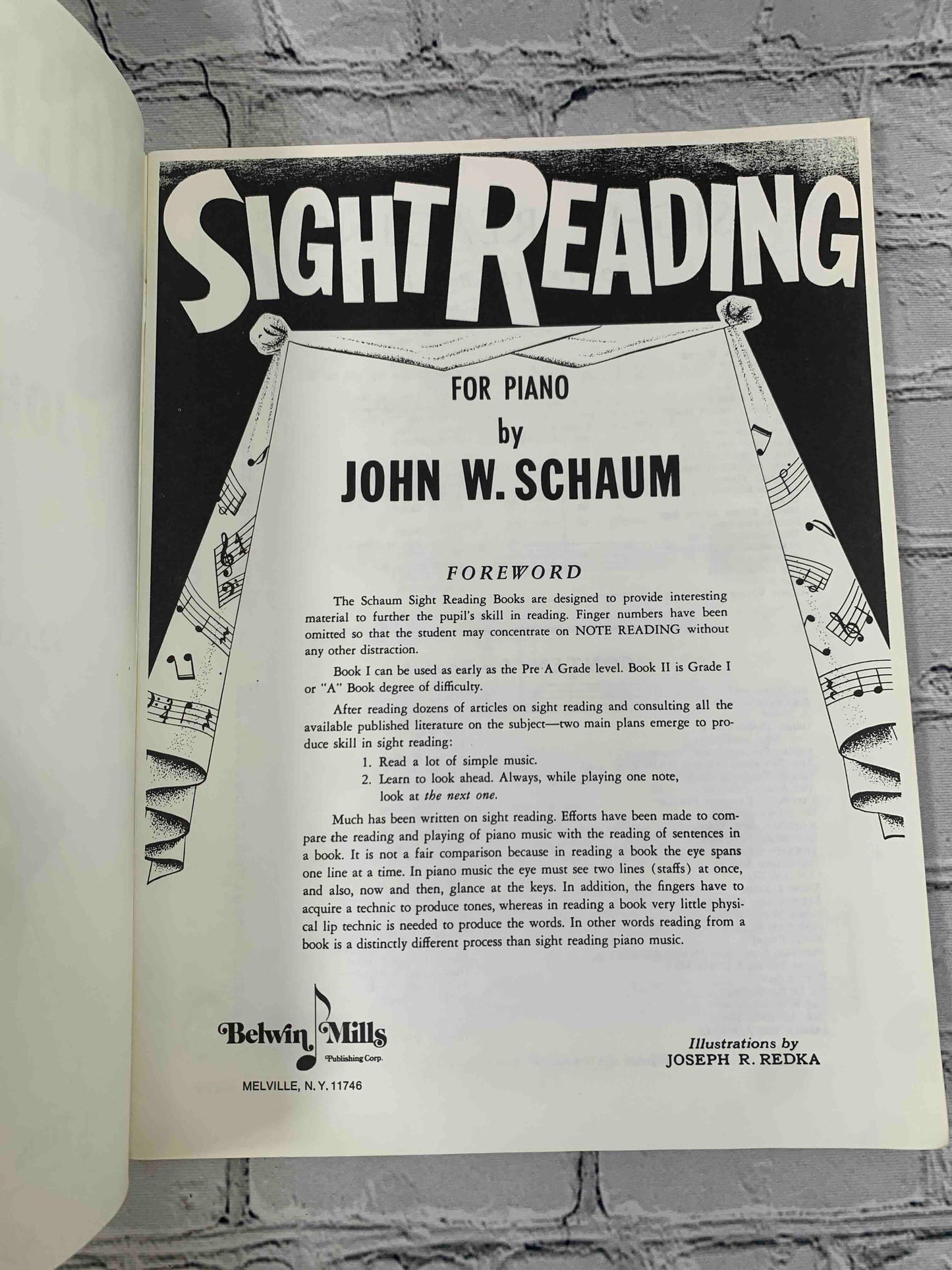 Sight Reading for Paino Book One & Two