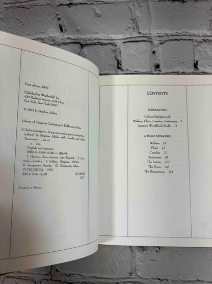 Haiku Menagerie: Living Creatures In Poems And Prints