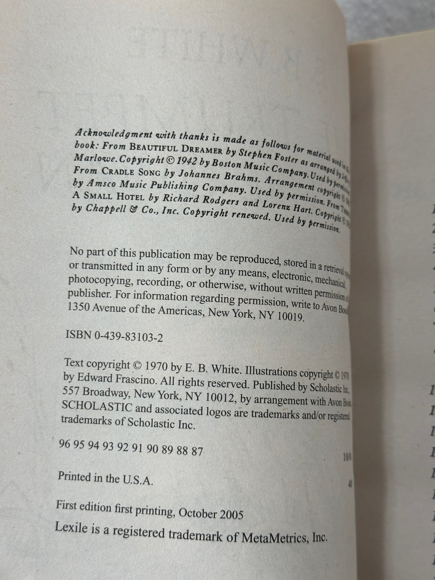 The Trumpet of the Swan by E. B. White [2005]