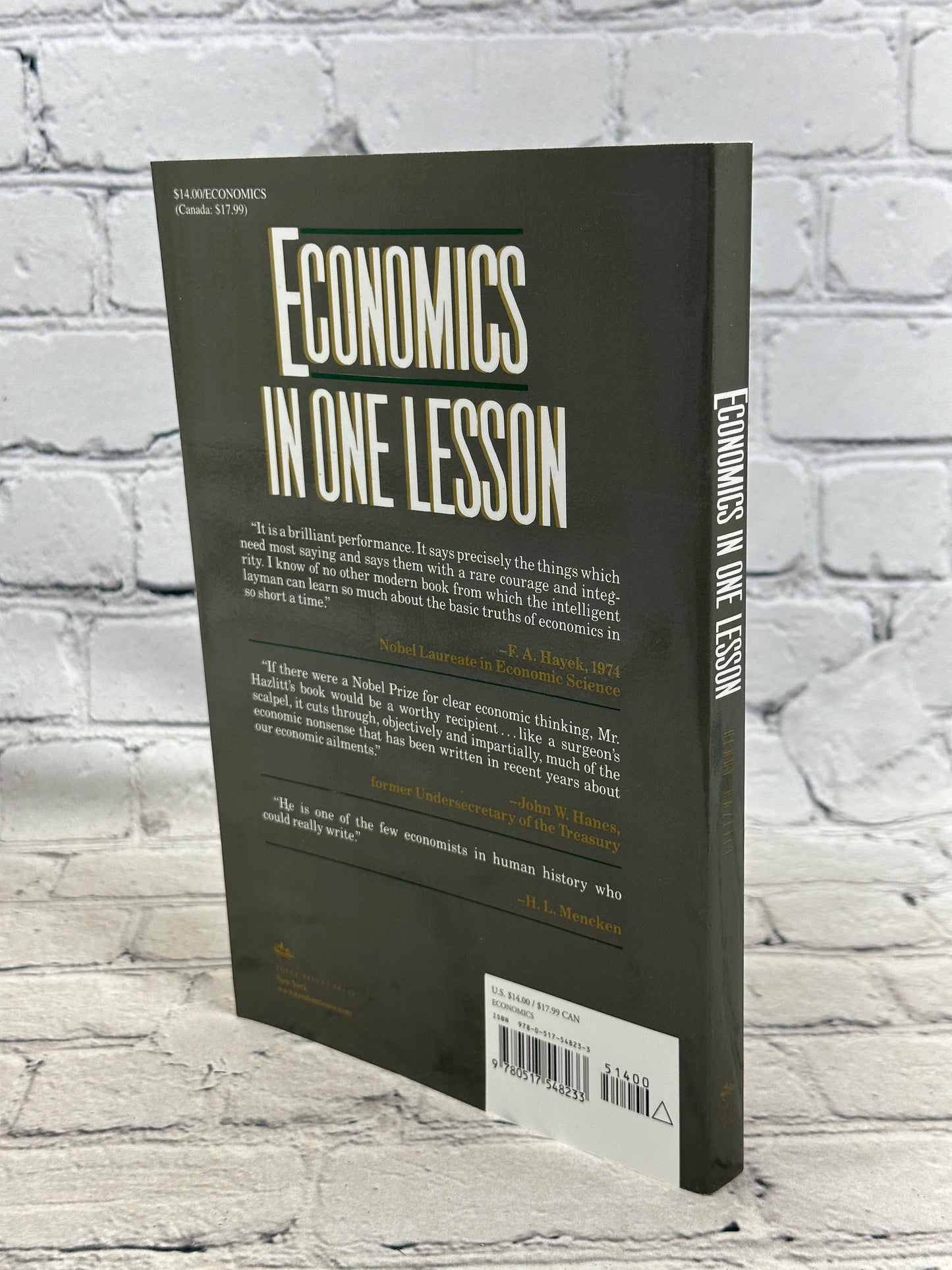 Economics in One Lesson by Henry Hazlitt [1979]