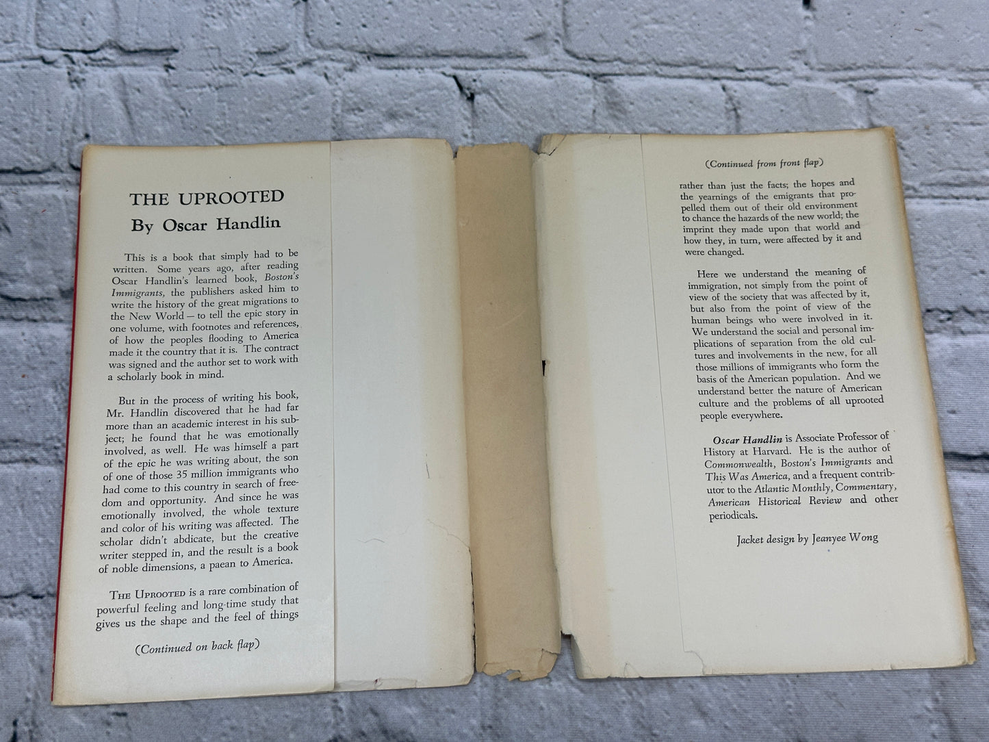 The Uprooted: The Epic Story of the..by Oscar Handlin [1951 · First Edition]