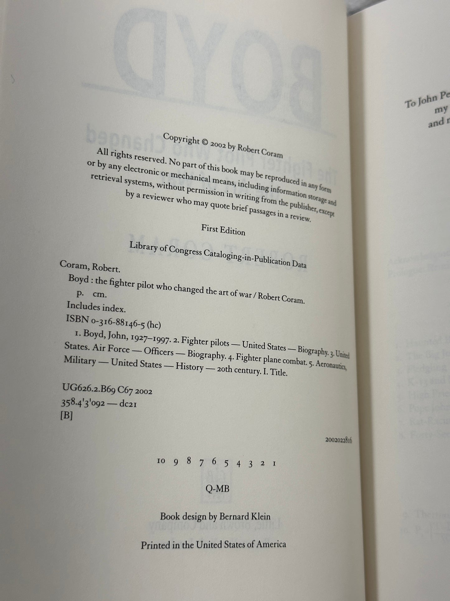 Boyd: The Fighter Pilot Who Changed the..by Robert Coram [2002 · First Edition]