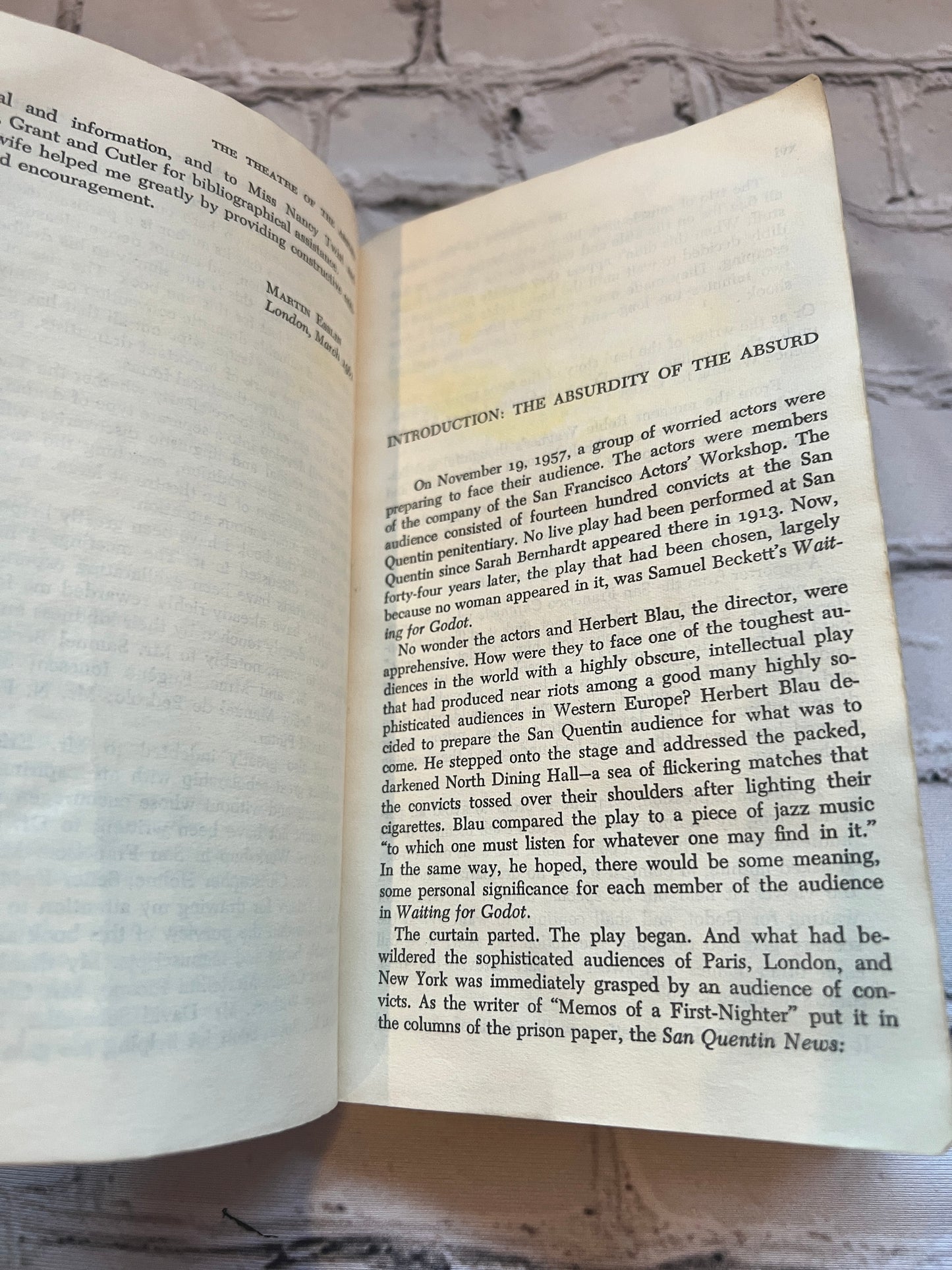 The Theatre of the Absurd by Martin Esslin [1961 · Achor Books Edition]