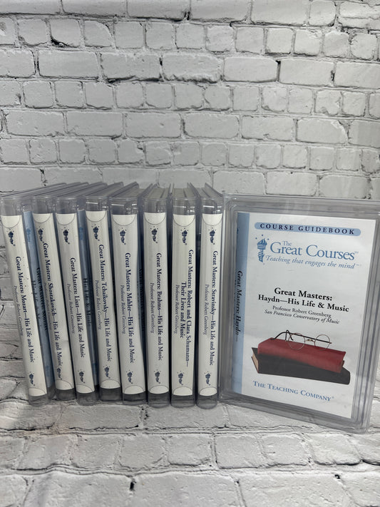 The Great Courses: Great Masters His Life and Music DVDs [Lot of 9 · DVD · Guidebooks]