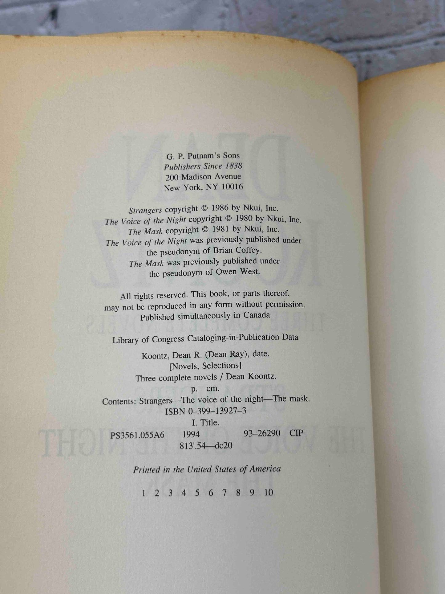 Strangers / The Voice of the Night / The Mask