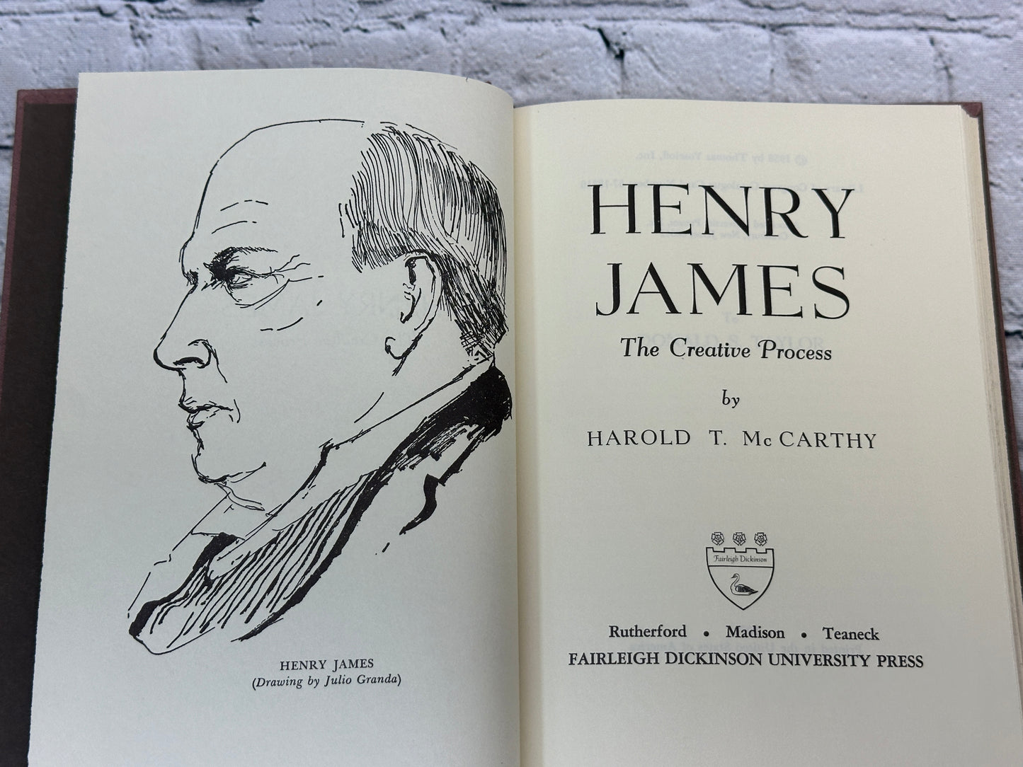 Henry James: The Creative Process by Harold McCarthy [1958]