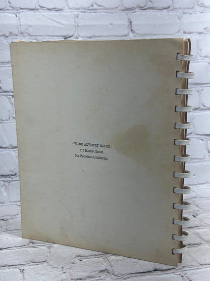Favorite Recipes Of California Winemakers by Wine Advisory Board [1963]