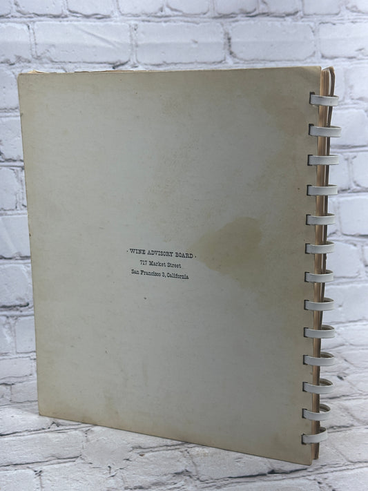 Favorite Recipes Of California Winemakers by Wine Advisory Board [1963]