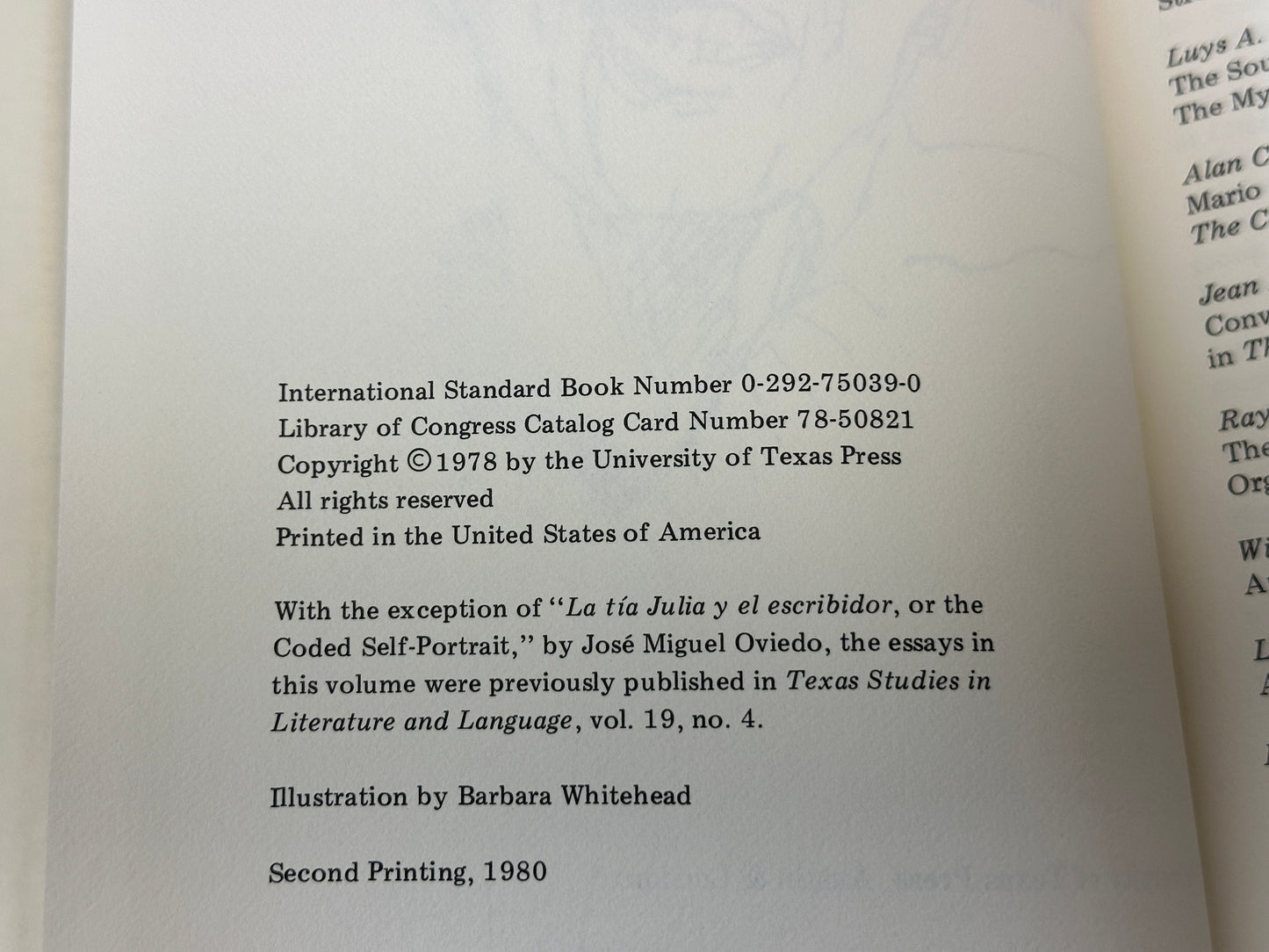 Mario Vargas Llosa, A Collection of Critical Essays [1980 · Second Printing]