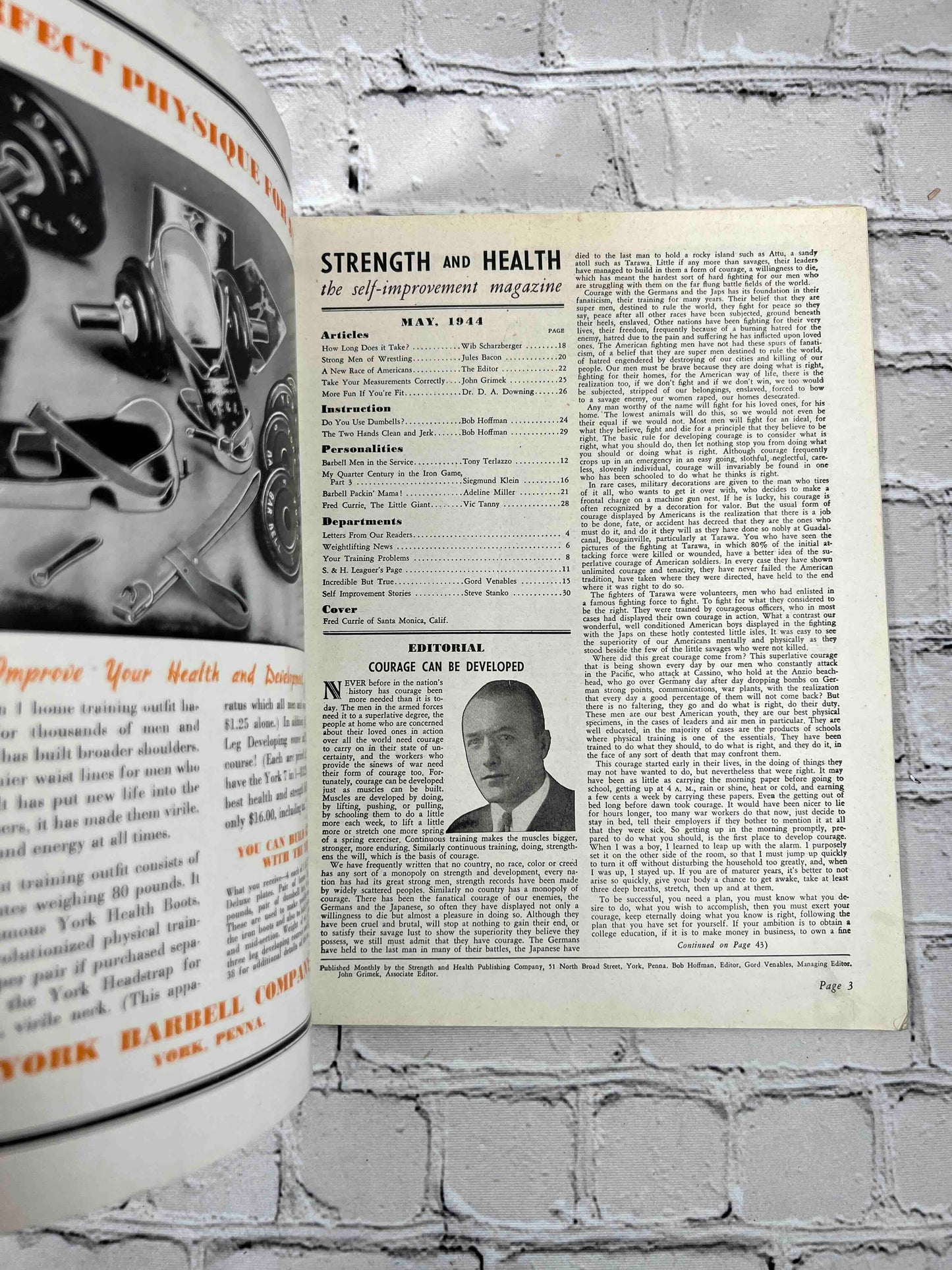Strength and Health Fred Currie (May 1944)