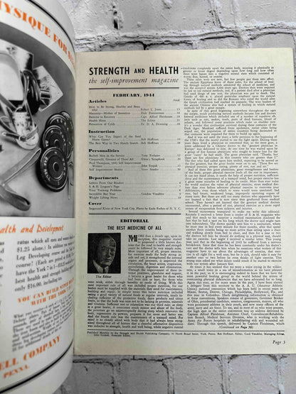 Strength and Health Siegmund "Sig" Klein (February 1944)