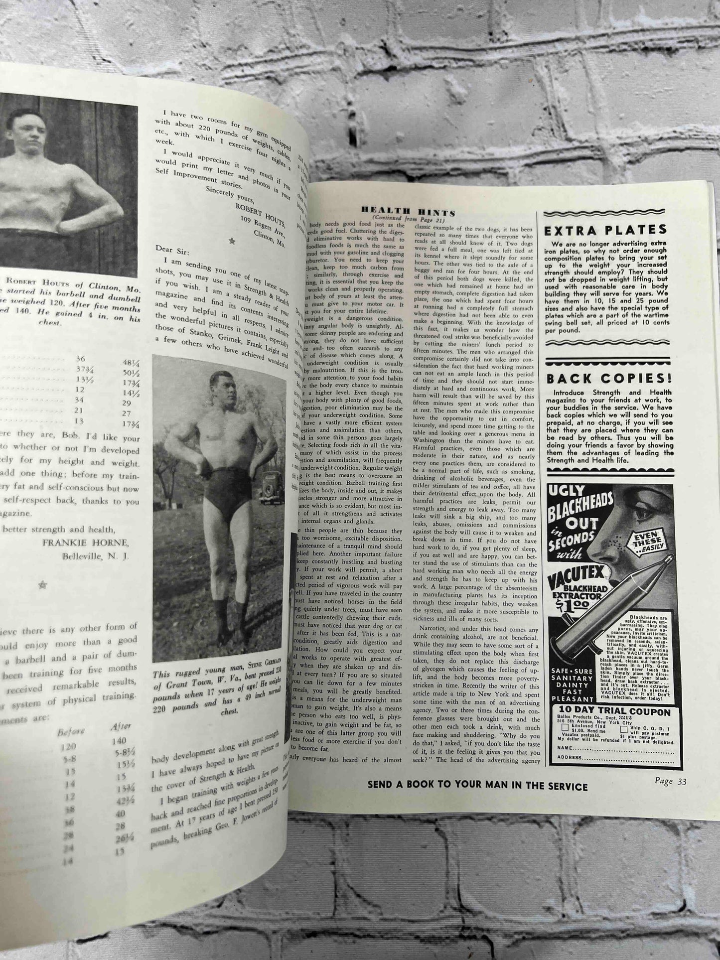 Strength and Health Siegmund "Sig" Klein (February 1944)