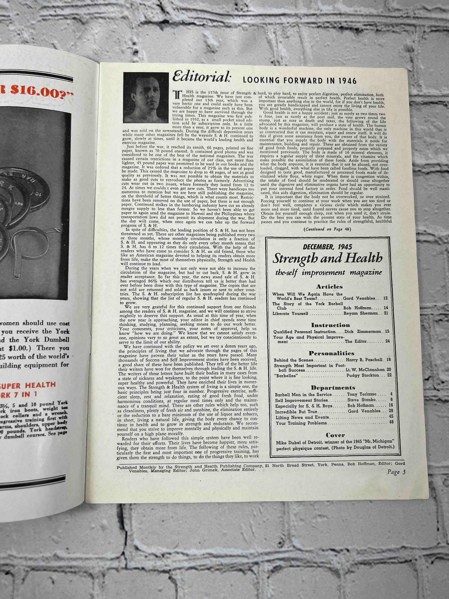 Strength and Health Post WWII (December 1945)