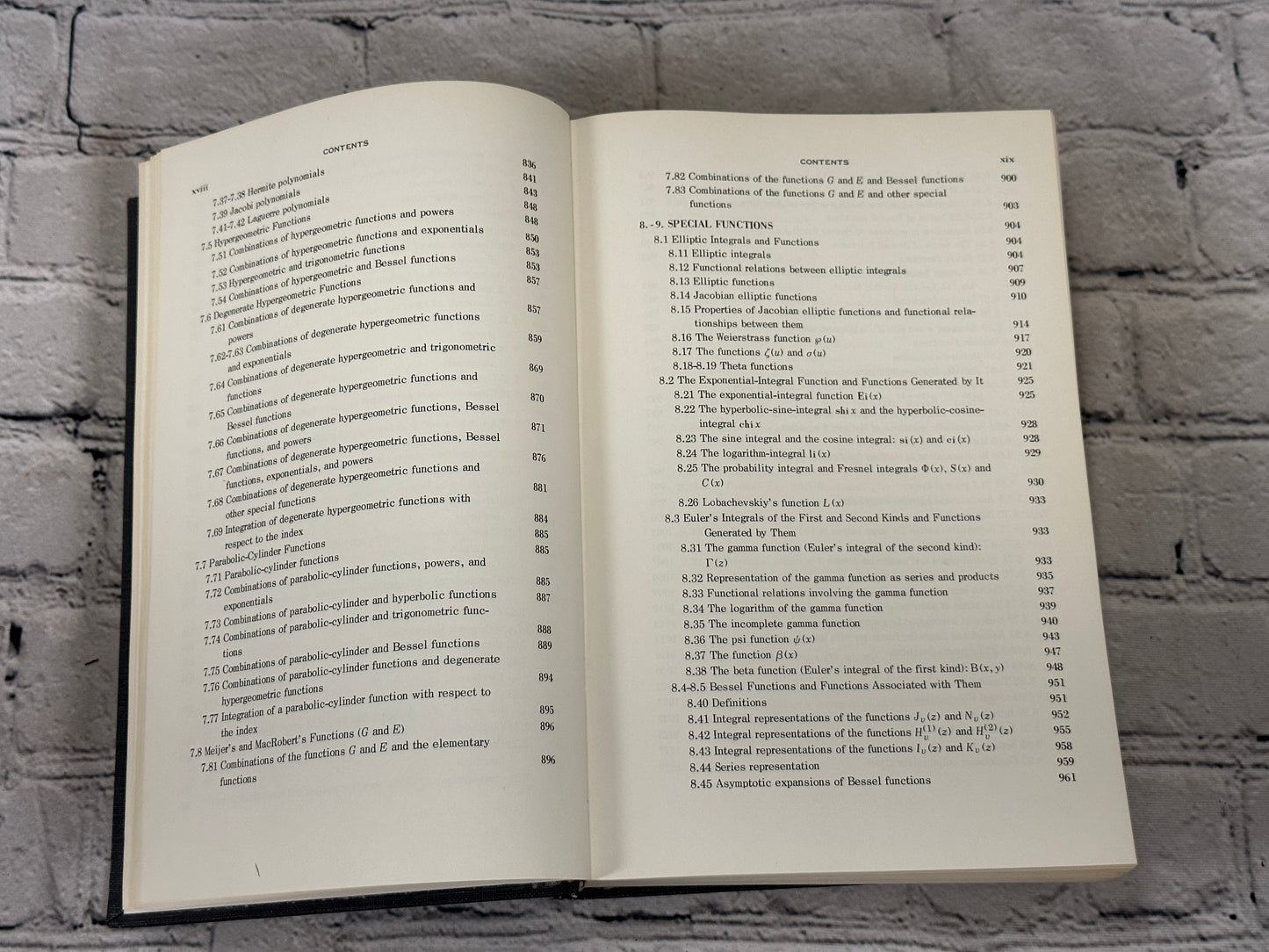 Table of Integrals, Series and Products by Gradshteyn & [1965 · Third Printing]